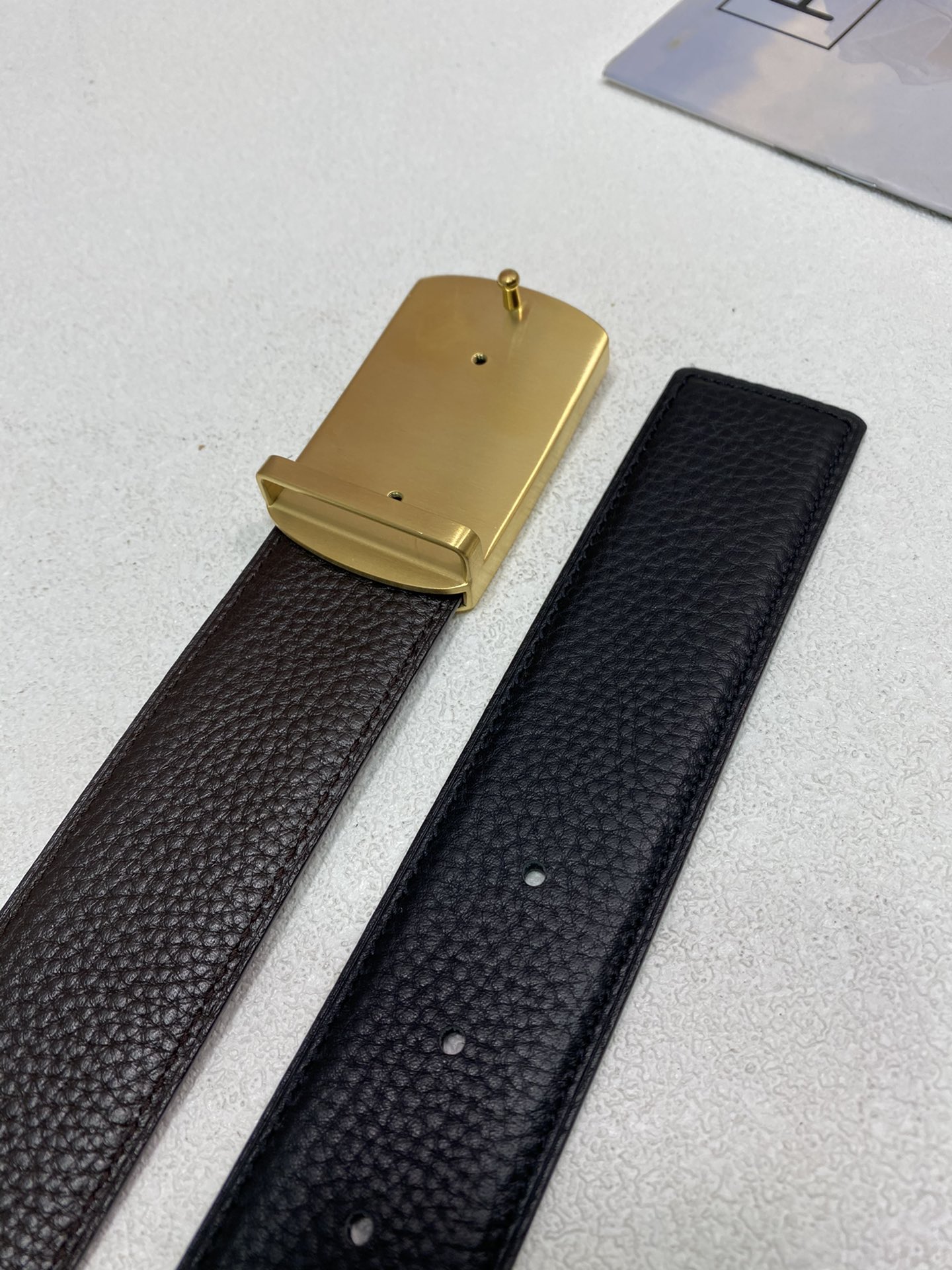 Louis Vuitton Initiales Reversible LV Belt with Gold Toned Hardware LV Women Belt