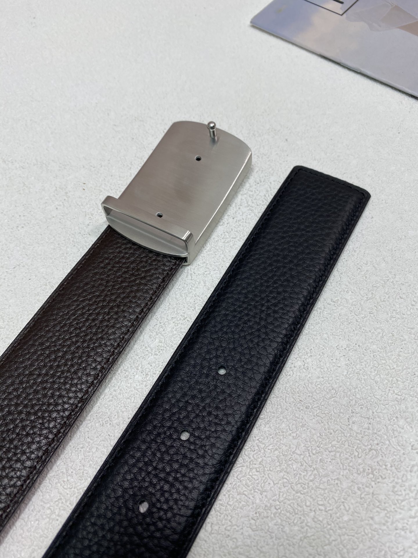 Louis Vuitton Initiales Reversible LV Belt with Silver Toned Hardware LV Women Belt