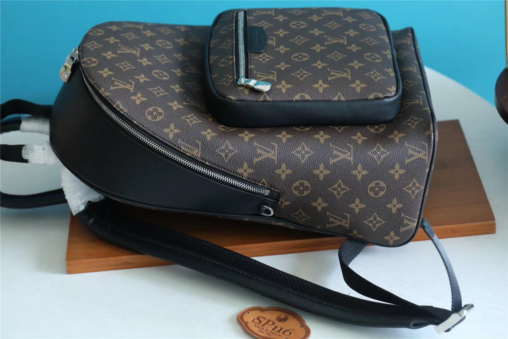Louis Vuitton Josh Backpack Monogram Macassar For Men, Men’s Bags, Men’s Backpack 15.7in/40cm
