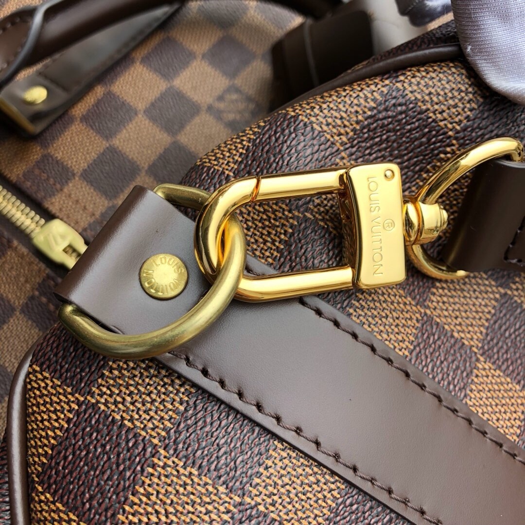 Louis Vuitton Keepall Bandoulière 45 Damier Ebene Canvas For Women, Women’s Bags 17.7in/45cm