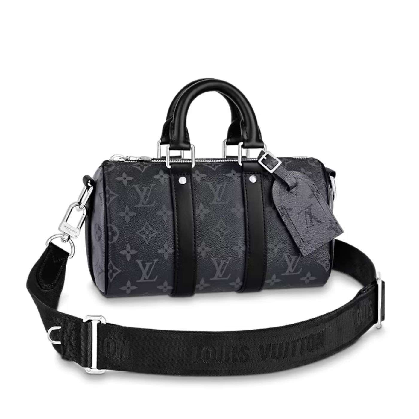 Louis Vuitton Keepall Bandouliere 25 Bag Black For Women 25cm / 9.8in