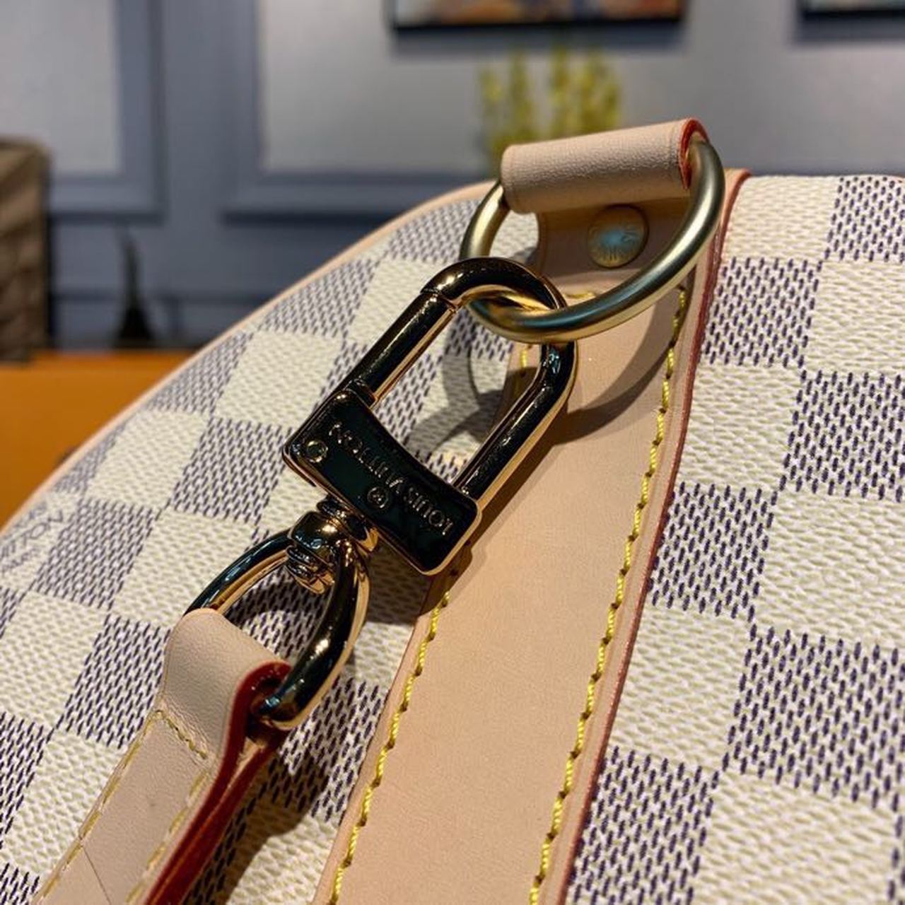 Louis Vuitton Keepall Bandouliere 45 Damier Azur Canvas For Women, Women’s Bags, Travel Bags 17.7in/45cm