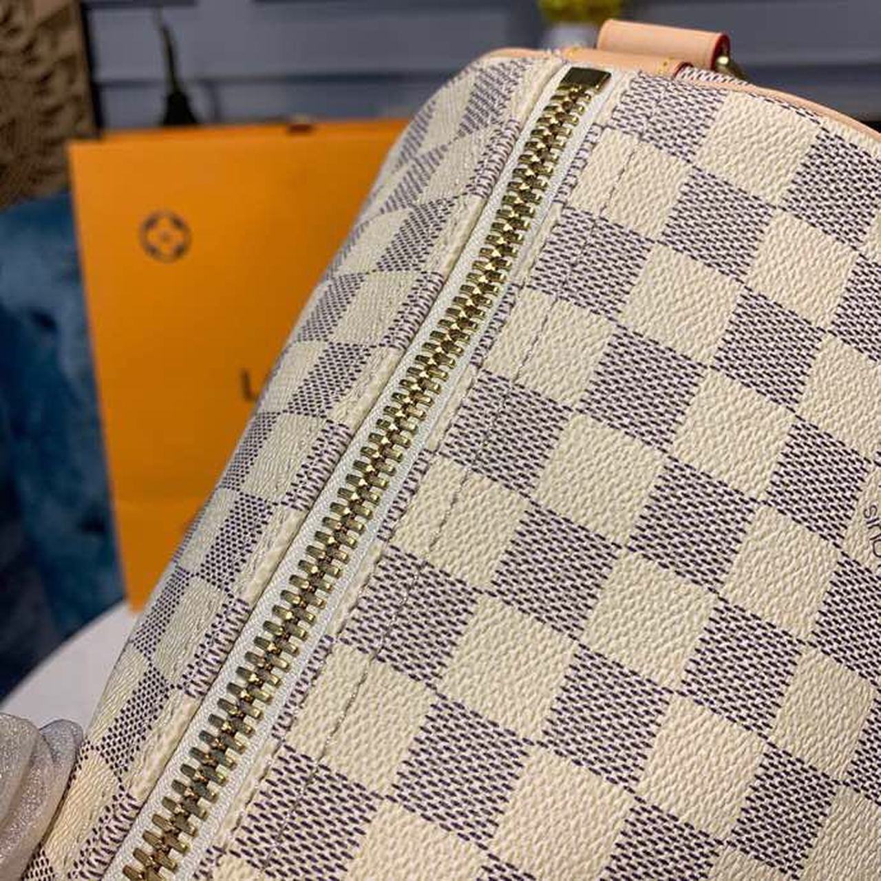 Louis Vuitton Keepall Bandouliere 45 Damier Azur Canvas For Women, Women’s Bags, Travel Bags 17.7in/45cm
