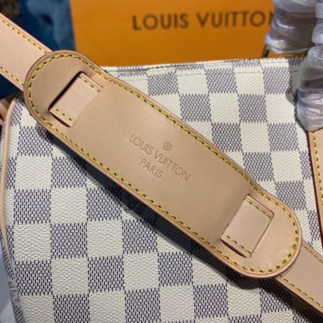 Louis Vuitton Keepall Bandouliere 45 Damier Azur Canvas For Women, Women’s Bags, Travel Bags 17.7in/45cm