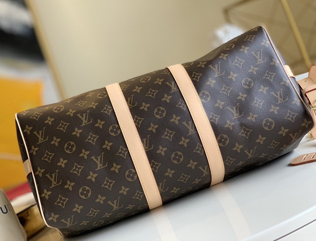 Louis Vuitton Keepall Bandouliere 45 Monogram Canvas For Women, Women’s Handbags, Travel Bags 17.7in/45cm