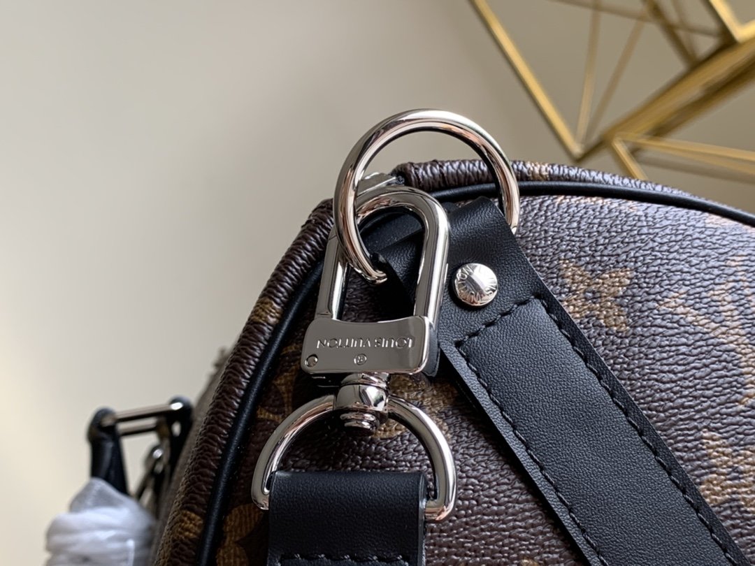Louis Vuitton Keepall Bandouliere 45 Monogram Macassar Canvas For Men, Men’s Bags, Travel Bags 17.7in/45cm