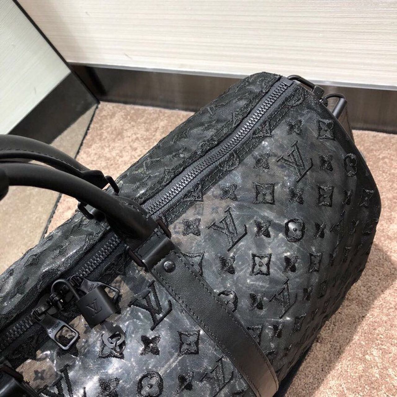 Louis Vuitton Keepall Bandouliere 50 Monogram Black By Virgil Abloh For Women, Women’s Bags, Shoulder And Crossbody Bags 19.7in/50cm