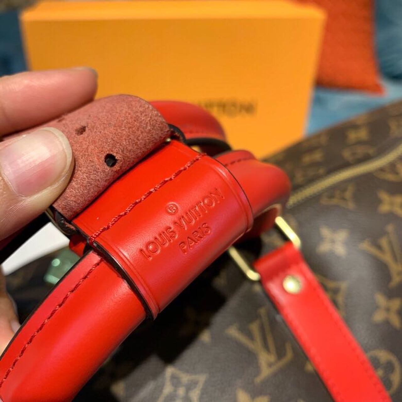 Louis Vuitton Keepall Bandouliere 50 Monogram Canvas Red For Men, Men’s Bags 19.7in/50cm