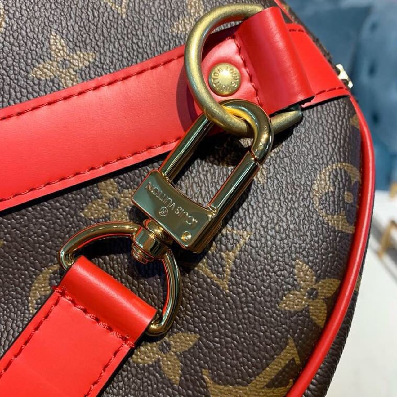 Louis Vuitton Keepall Bandouliere 50 Monogram Canvas Red For Men, Men’s Bags 19.7in/50cm