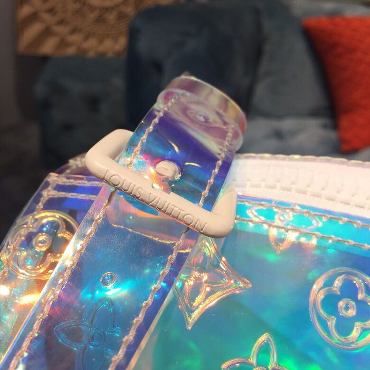 Louis Vuitton Keepall Bandouliere 50 Monogram PVC Iridescent Prism By Virgil Abloh For Men, Men’s Bags, Travel Bags 19.7in/50cm