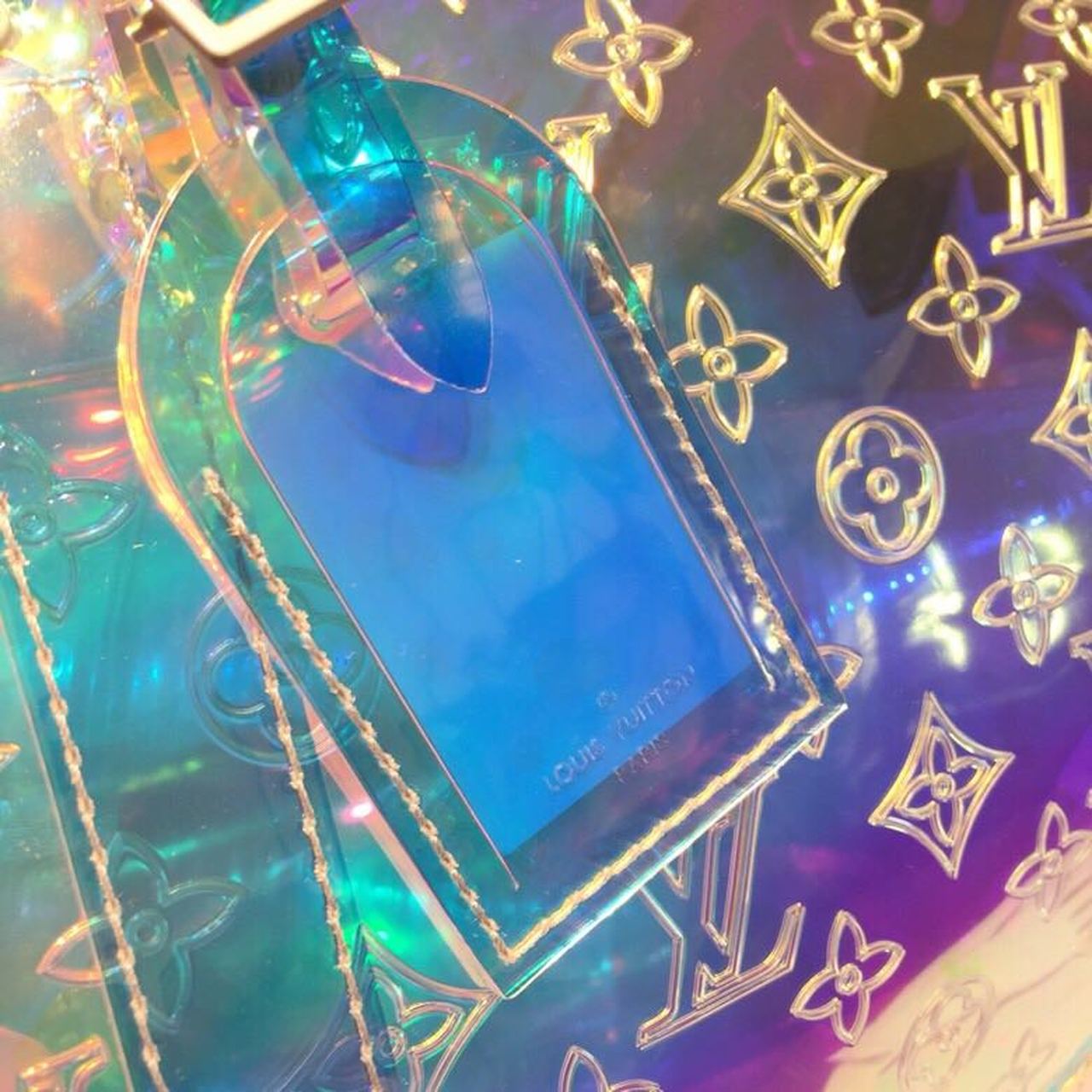 Louis Vuitton Keepall Bandouliere 50 Monogram PVC Iridescent Prism By Virgil Abloh For Men, Men’s Bags, Travel Bags 19.7in/50cm