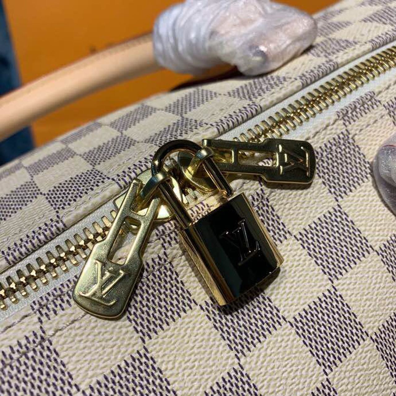 Louis Vuitton Keepall Bandouliere 55 Damier Azur Canvas For Women, Women’s Handbags, Travel Bags 21.7in/55cm