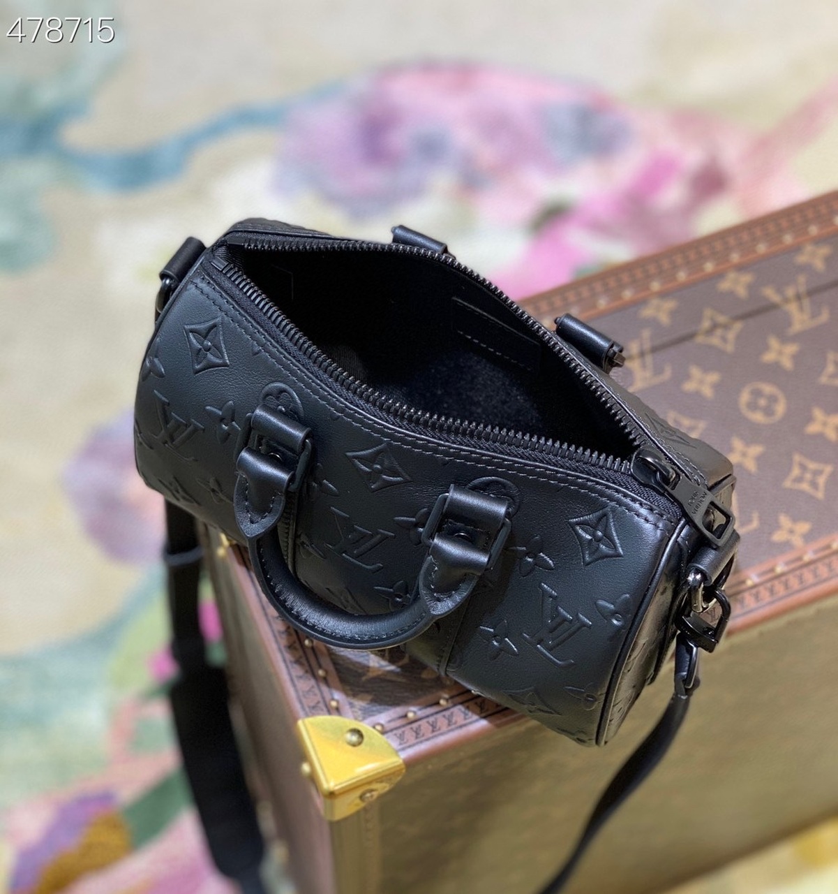 Louis Vuitton Keepall XS Monogram Seal Black For Women, Women’s Handbags, Shoulder And Crossbody Bags 8.3in/21cm