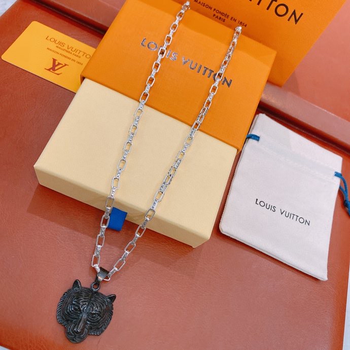 Louis Vuitton Leash Necklace Silver For Women