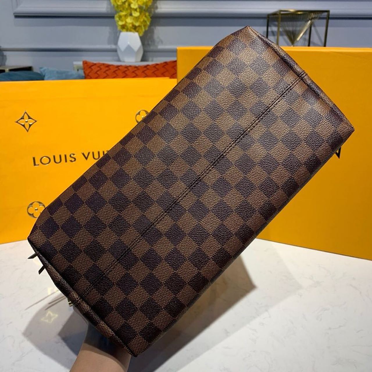 Louis Vuitton Lena MM Damier Ebene Canvas For Women, Women’s Handbag, Shoulder Bags 13in/33cm