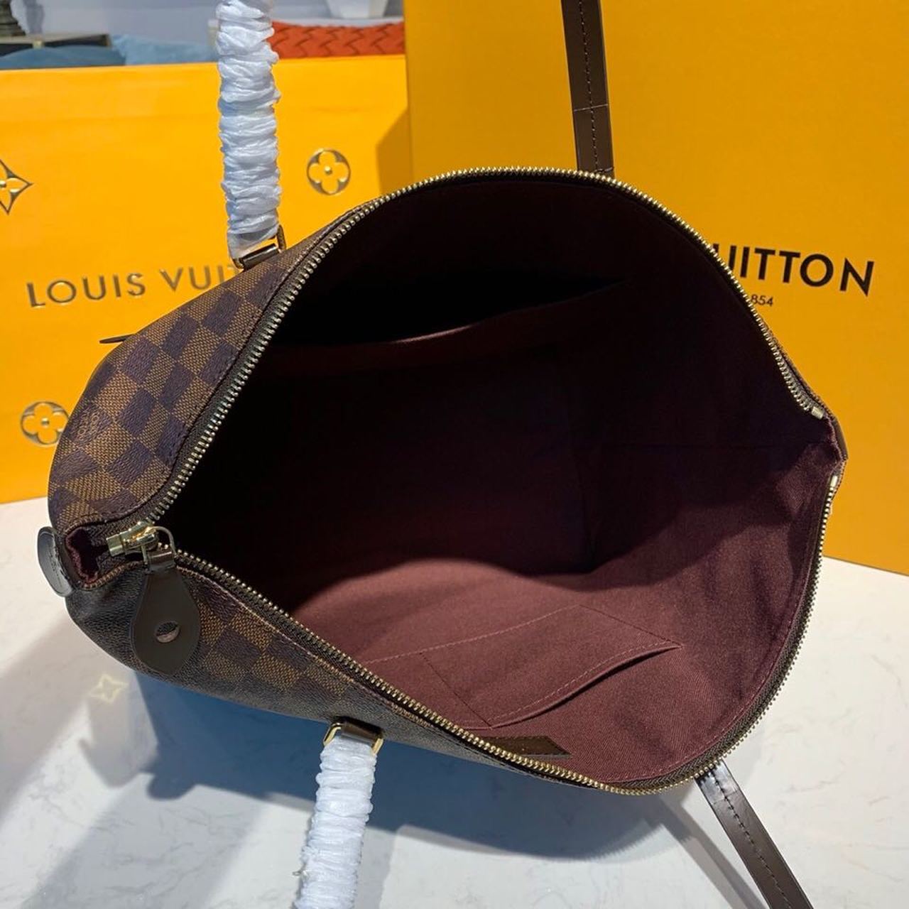 Louis Vuitton Lena MM Damier Ebene Canvas For Women, Women’s Handbag, Shoulder Bags 13in/33cm