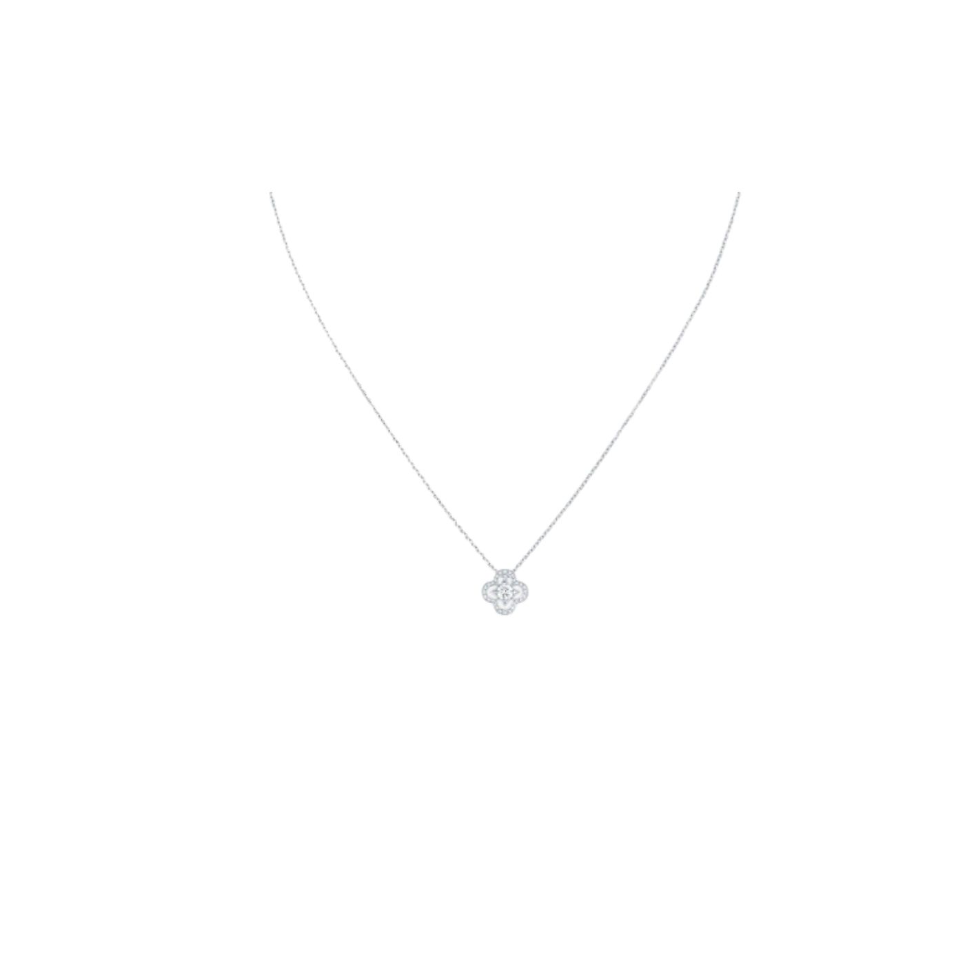 Louis Vuitton Les Ardentes Pendant Necklace Silver Tone For Women Q93652