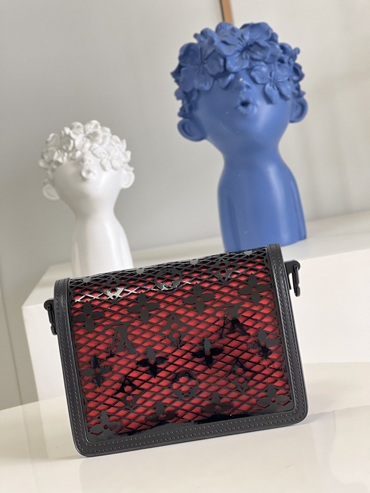 Louis Vuitton Limited Mini Dauphine Bags By Nicolas Ghesquière With Monogram Lace Black For Women 20cm