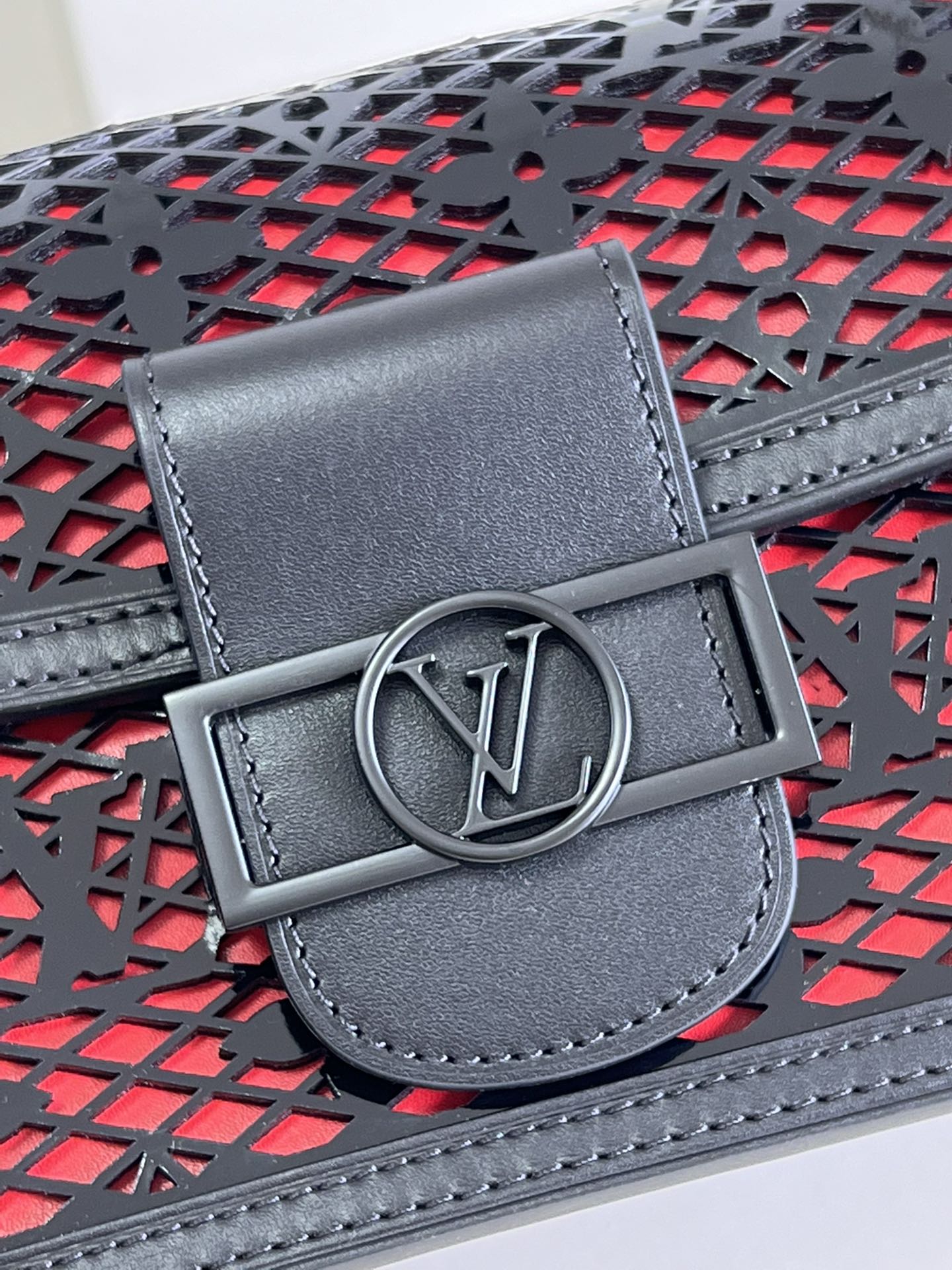 Louis Vuitton Limited Mini Dauphine Bags By Nicolas Ghesquière With Monogram Lace Black For Women 20cm