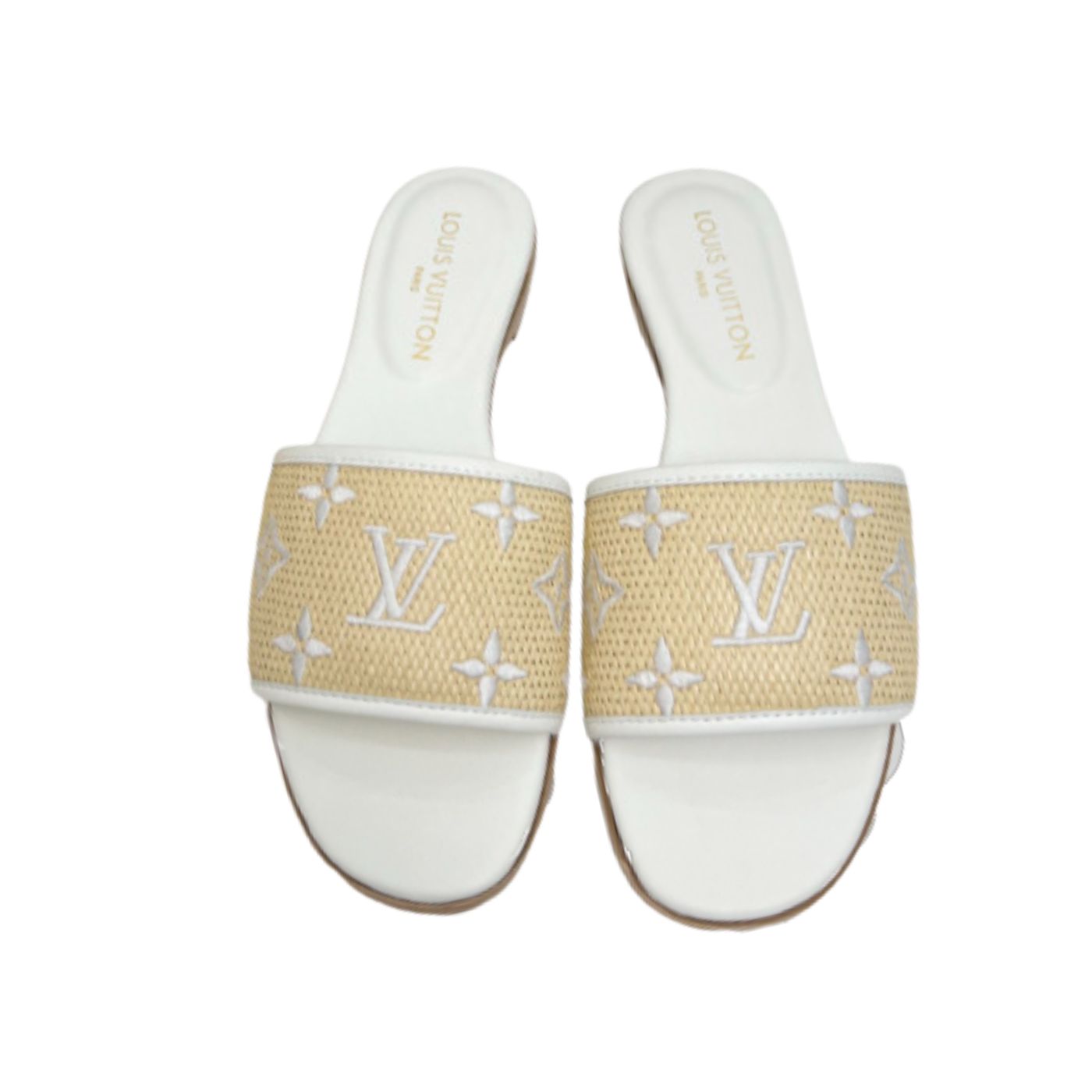 Louis Vuitton Lock It Flat Mule White For Women