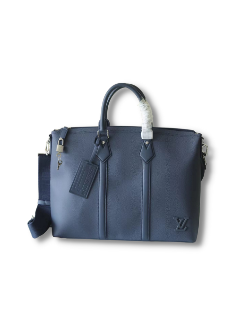 Louis Vuitton Lock It Tote Bag Blue For Men 16.9in/43cm