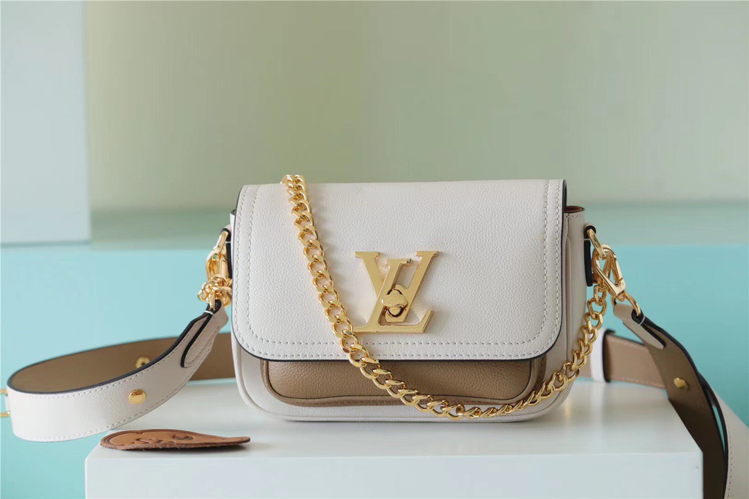 Louis Vuitton Lockme Tender White For Women, Women’s Handbags, Shoulder And Crossbody Bags 7.5in/19cm LV