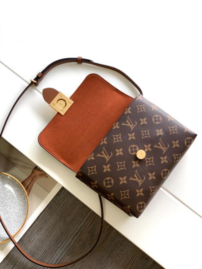 Louis Vuitton Locky BB Monogram Canvas Caramel Brown For Women, Women’s Handbags, Shoulder And Crossbody Bags 7.9in/20cm