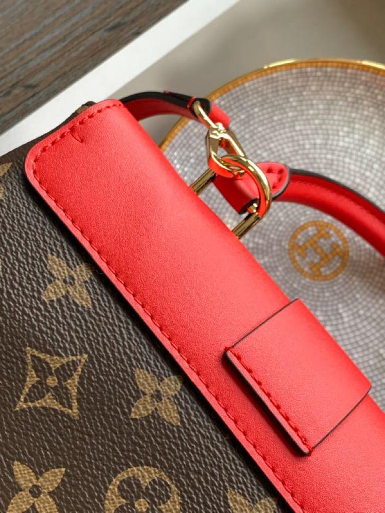 Louis Vuitton Locky BB Monogram Canvas Red For Women, Women’s Handbags, Shoulder And Crossbody Bags 7.9in/20cm