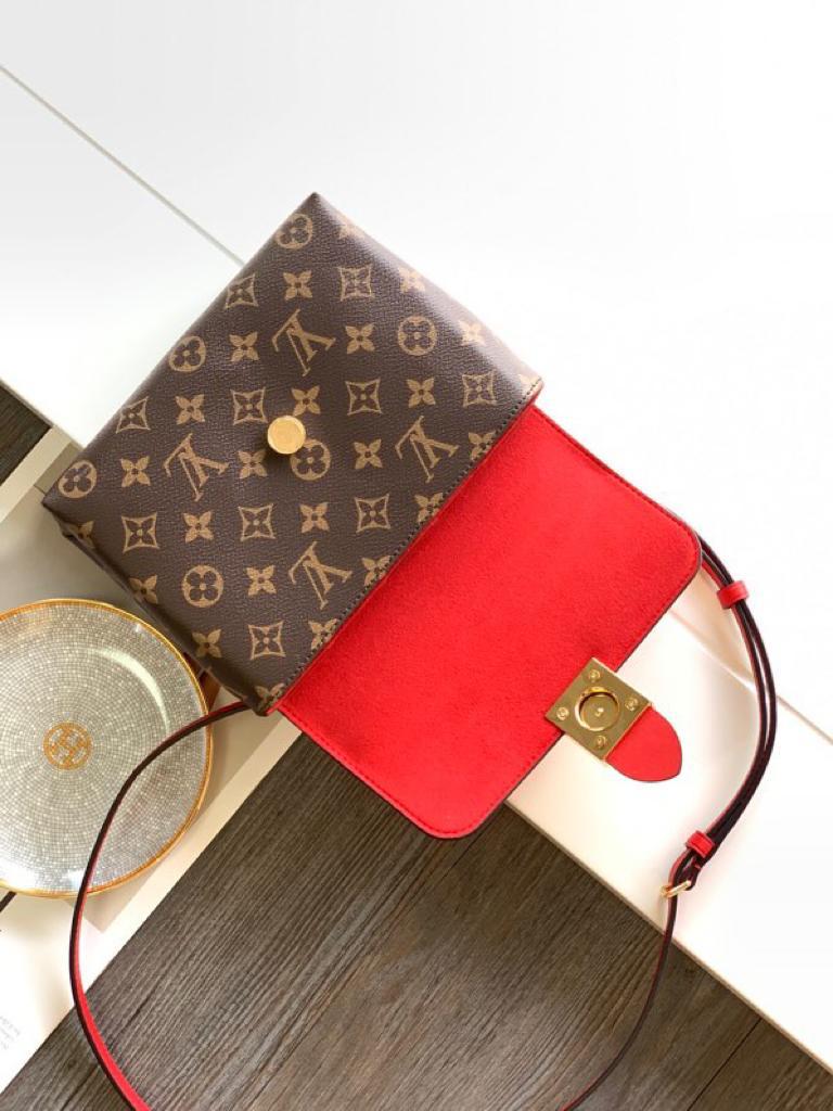 Louis Vuitton Locky BB Monogram Canvas Red For Women, Women’s Handbags, Shoulder And Crossbody Bags 7.9in/20cm