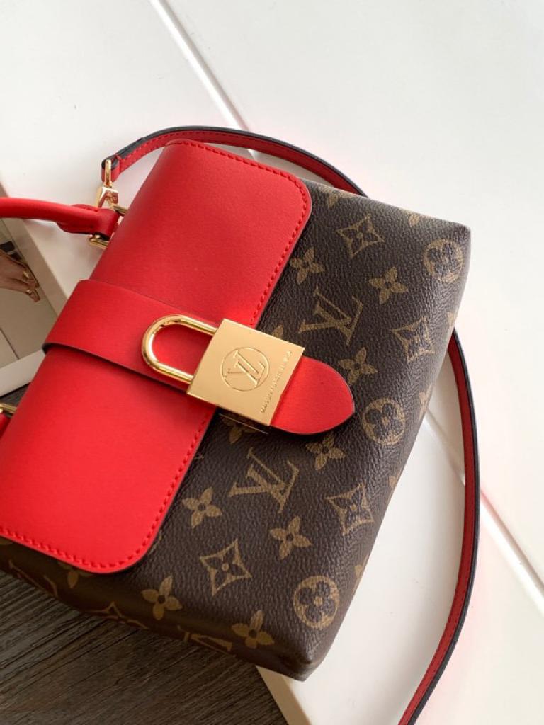 Louis Vuitton Locky BB Monogram Canvas Red For Women, Women’s Handbags, Shoulder And Crossbody Bags 7.9in/20cm
