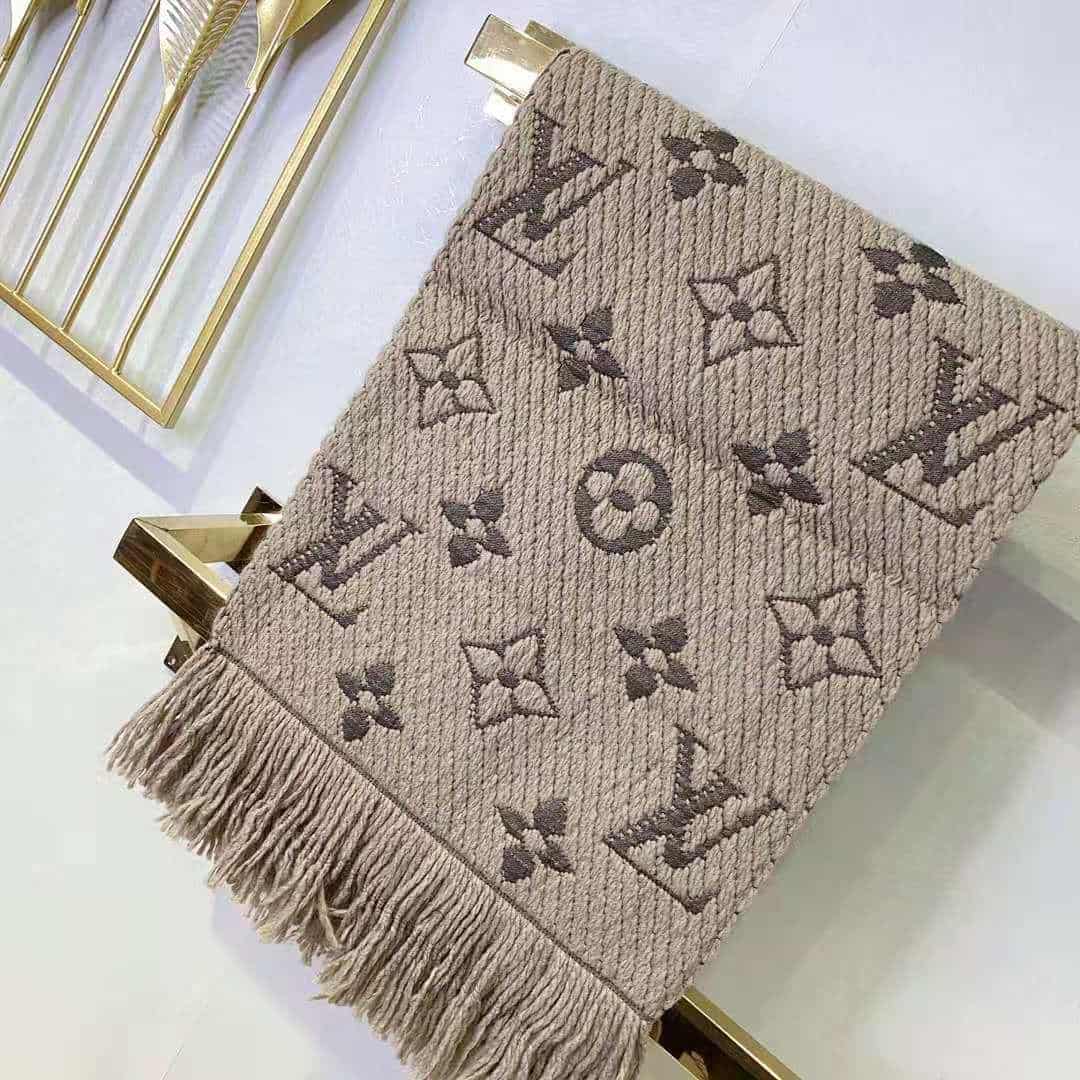 Louis Vuitton Logomania Scarf Beige For Women