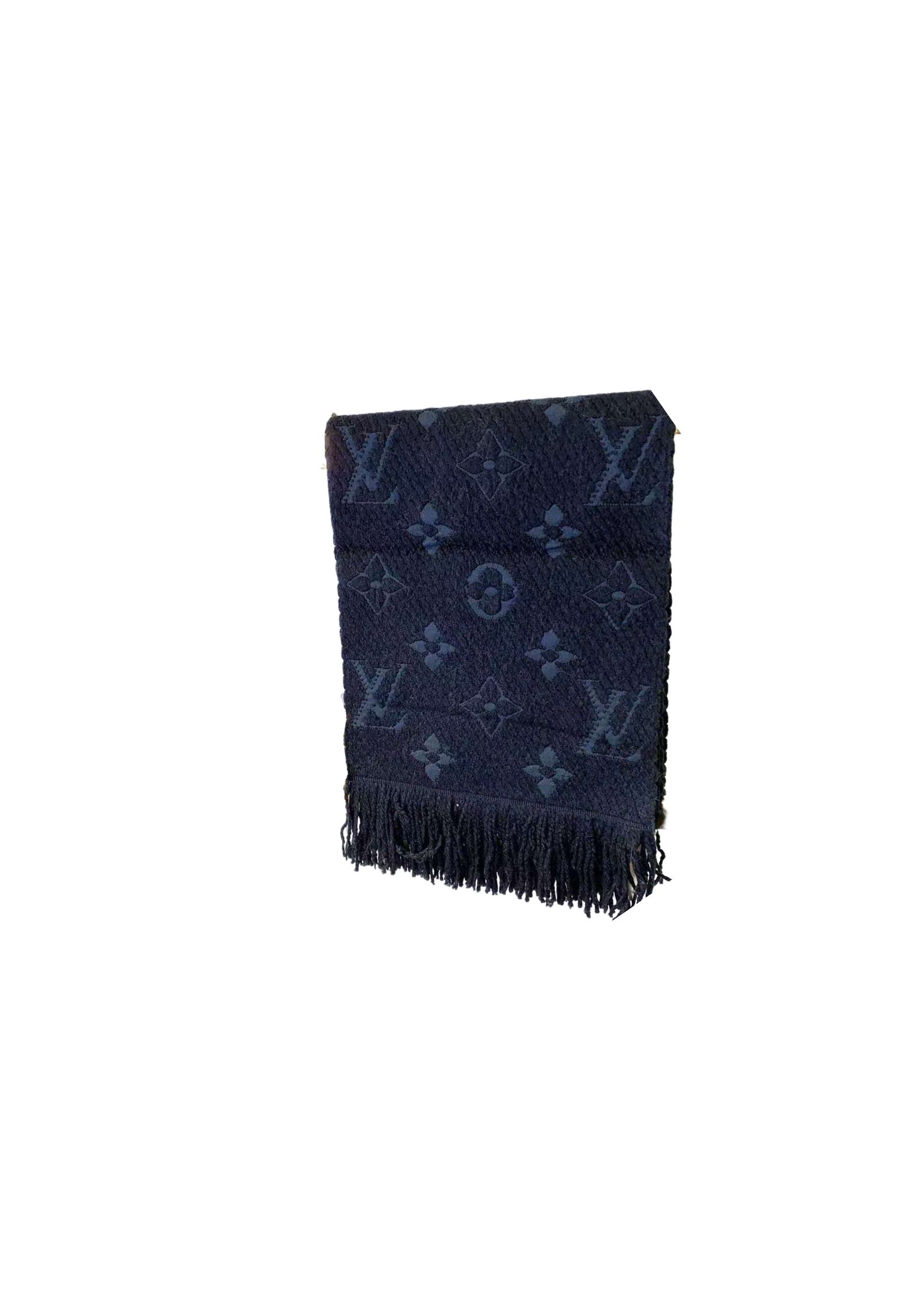 Louis Vuitton Logomania Scarf Dark Blue For Women