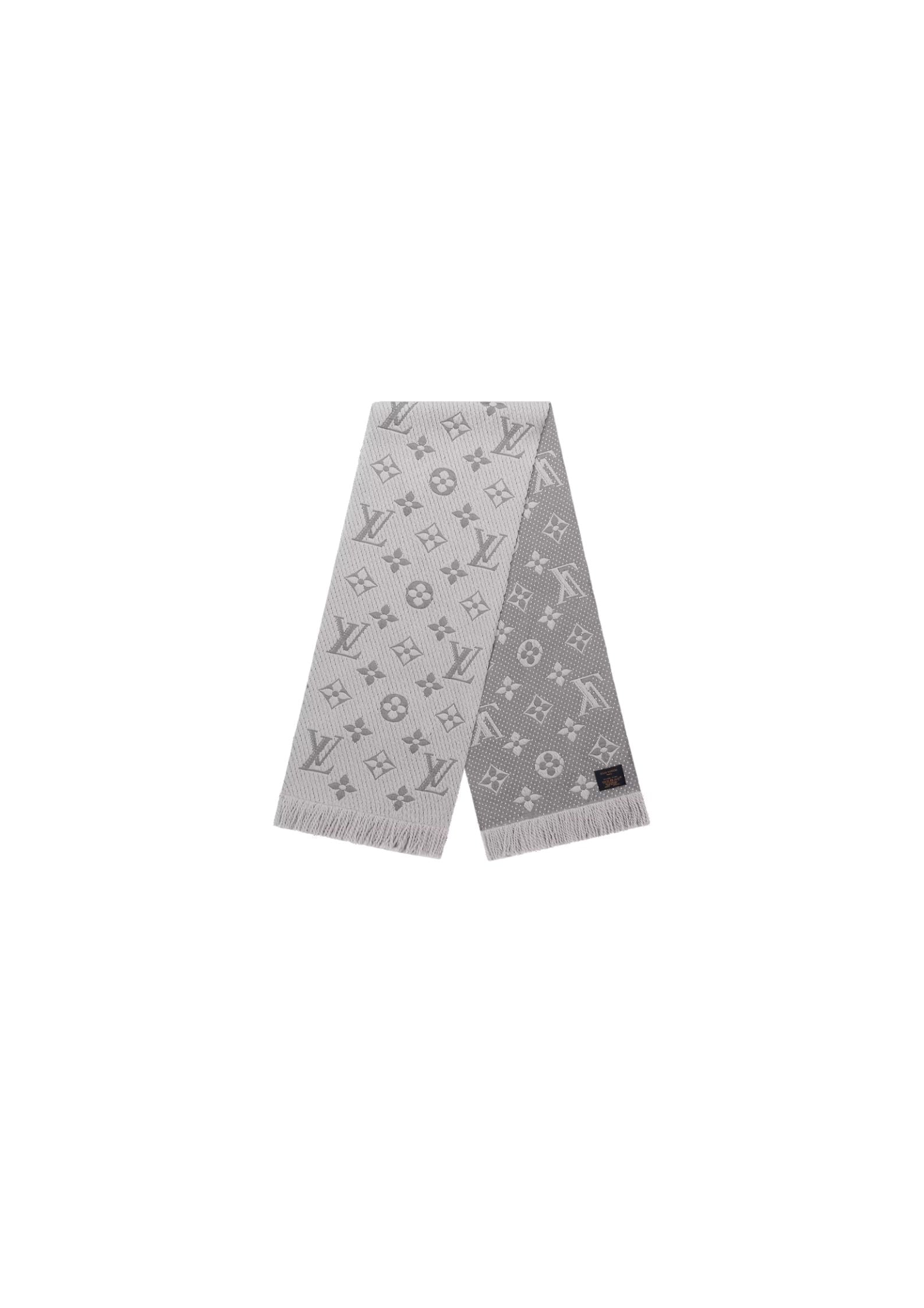 Louis Vuitton Logomania Scarf Grey For Women M74742