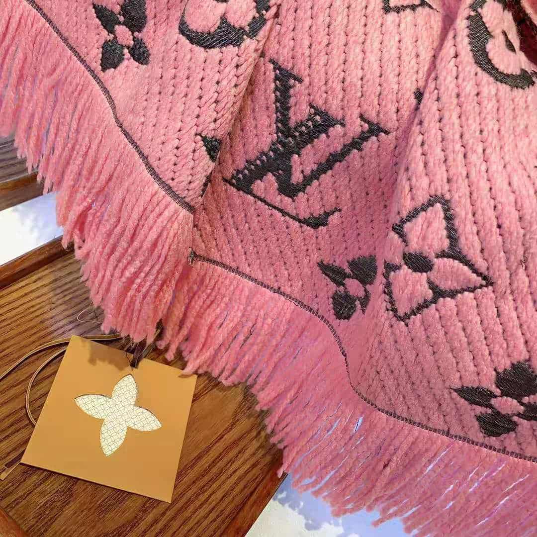 Louis Vuitton Logomania Scarf Pink For Women