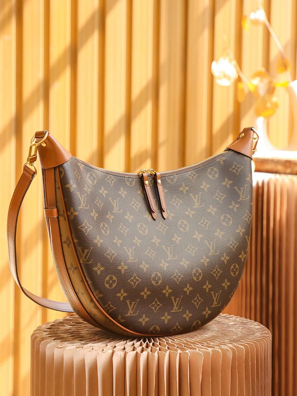 Louis Vuitton Loop Hobo Bag Brown For Women 38cm / 15in
