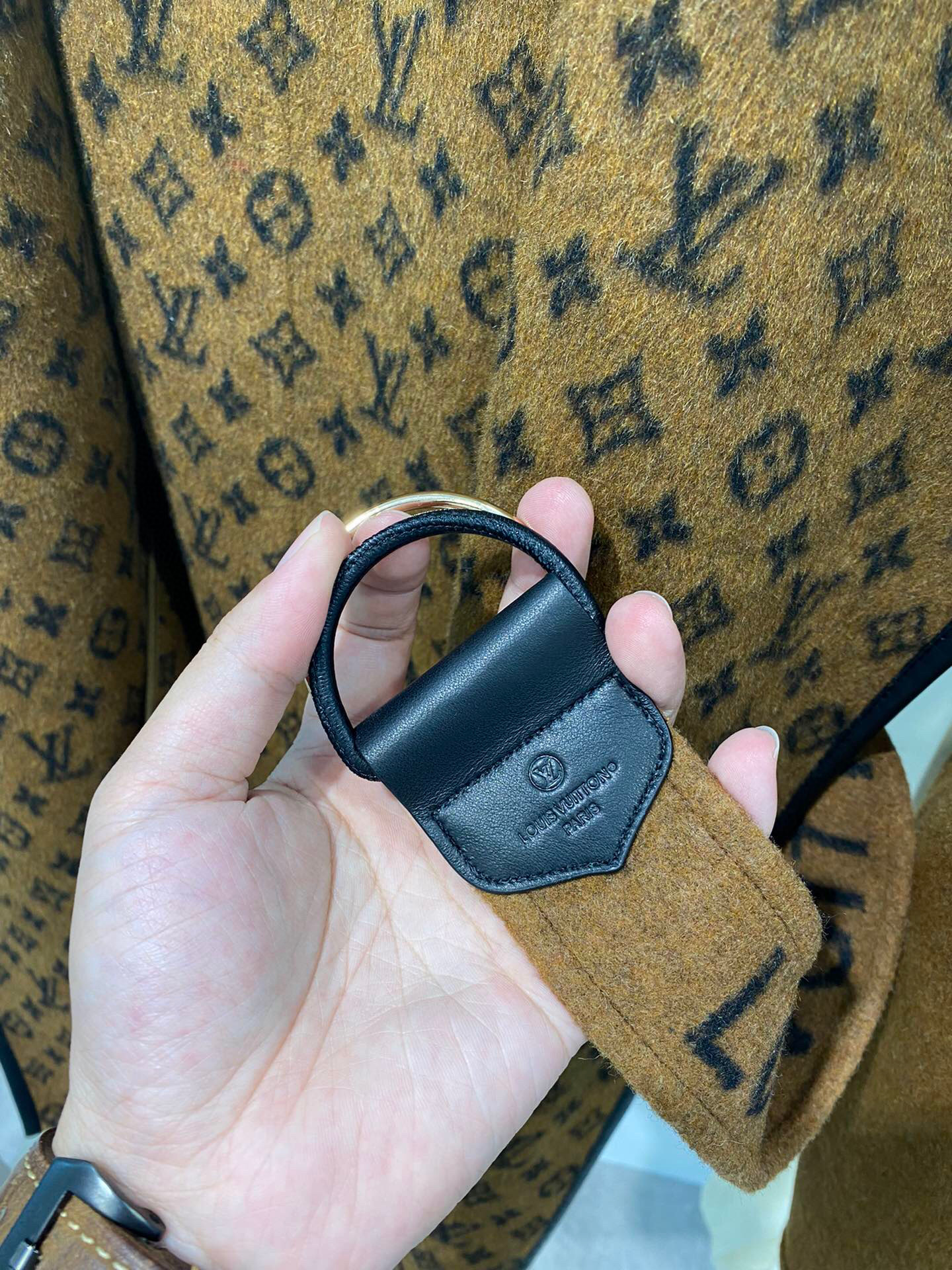 Louis Vuitton Louis Vuitton Paris Belt Short Coat Brown For Women