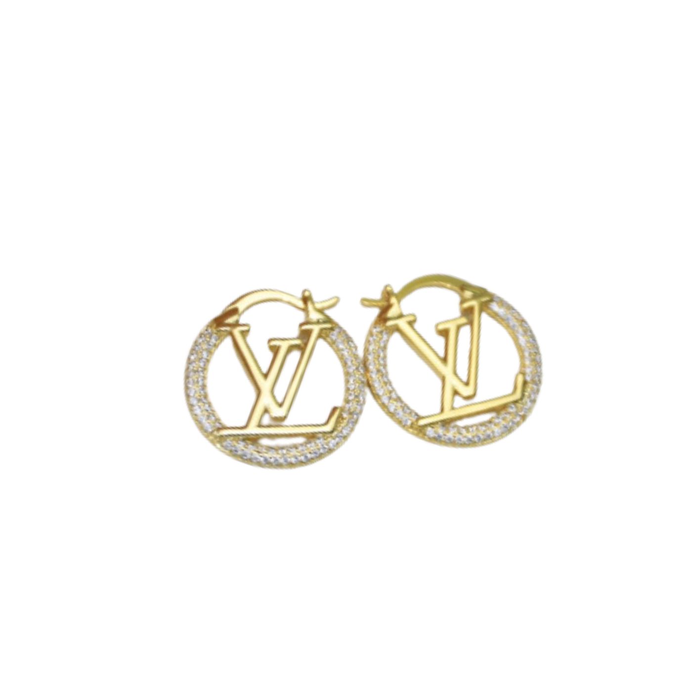 Louis Vuitton Louise By Night Earrings Gold Tone For Women