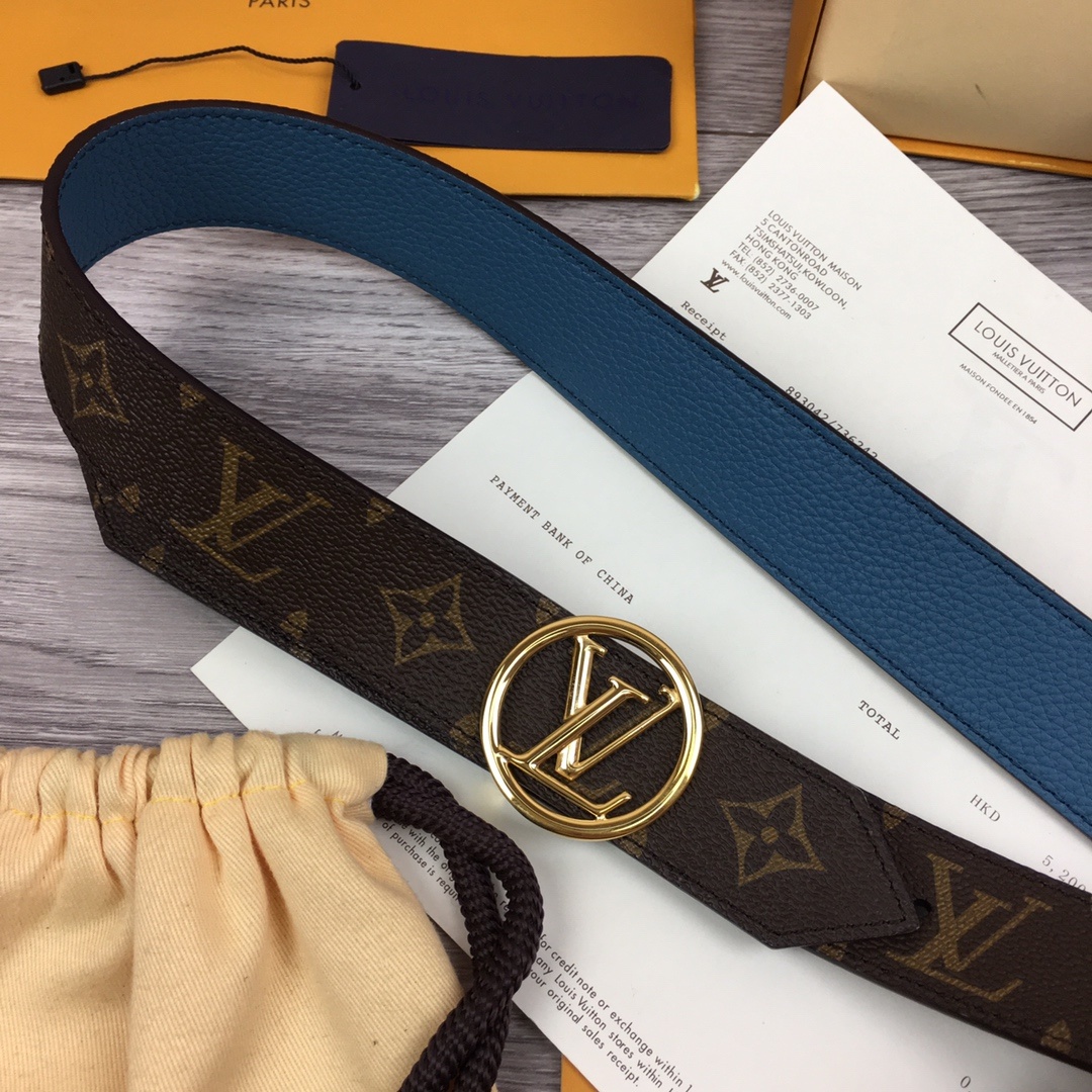 Louis Vuitton LV Circle Reversible Belt Monogram Canvas, LV Women Belt