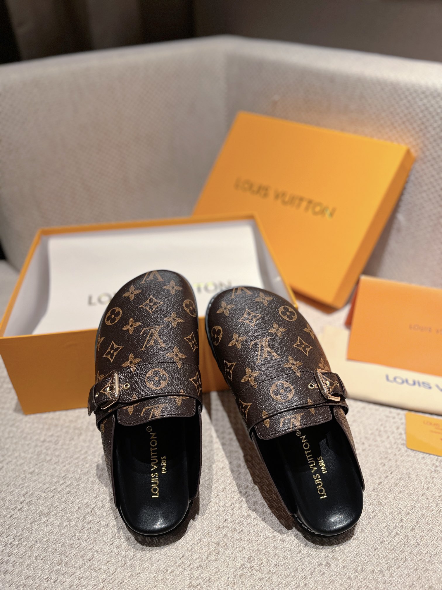 Louis Vuitton LV Cosy Flat Comfort Clog Brown For Women 1AAW6Q