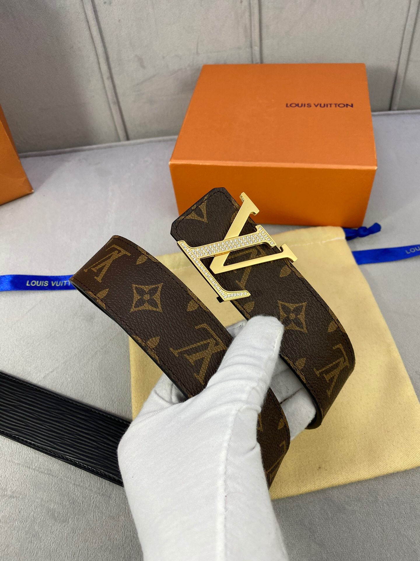 Louis Vuitton LV Diamond Reversible Belt Monogram Canvas, LV Women Belt