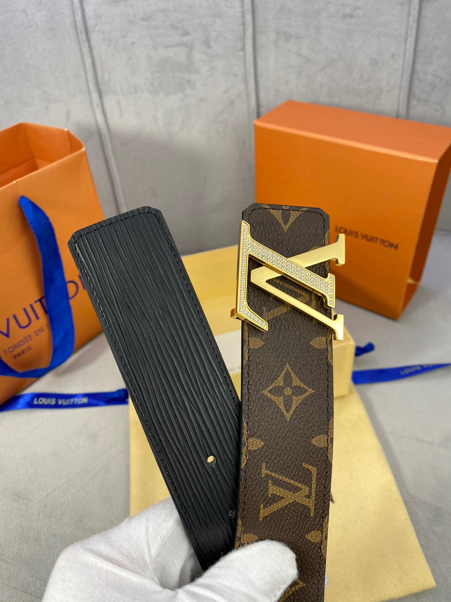 Louis Vuitton LV Diamond Reversible Belt Monogram Canvas, LV Women Belt