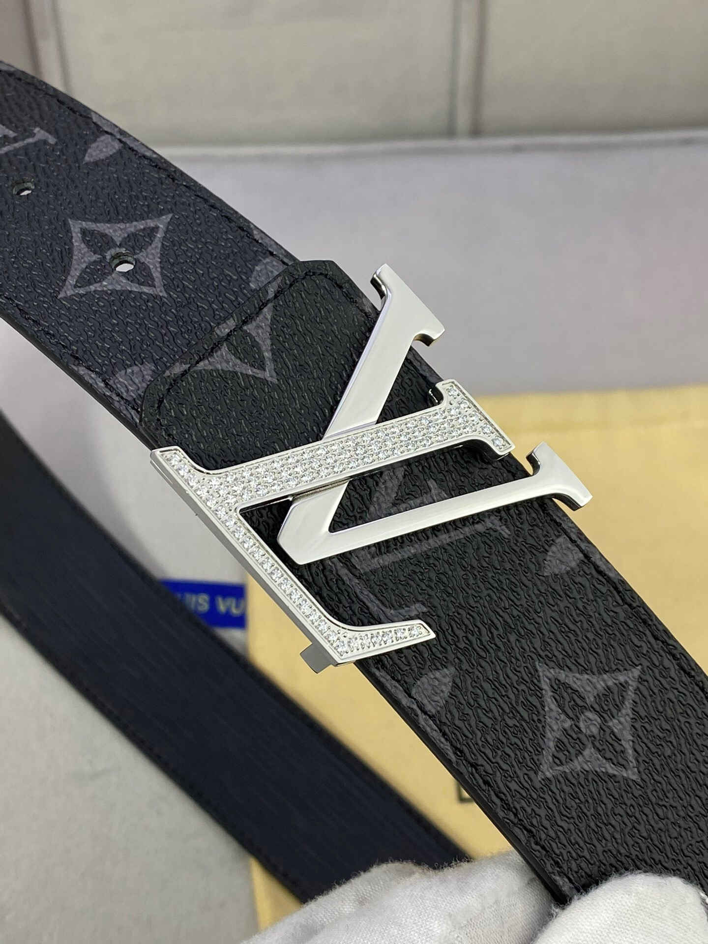 Louis Vuitton LV Diamond Reversible Belt Monogram Eclipse, LV Women Belt