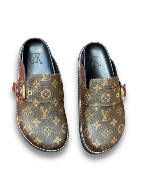 Louis Vuitton LV Easy Mule Monogram Canvas Brown For Men