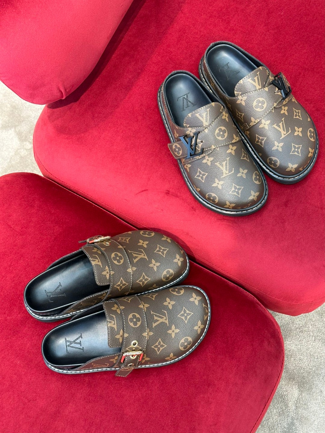 Louis Vuitton LV Easy Mule Monogram Canvas Brown For Men