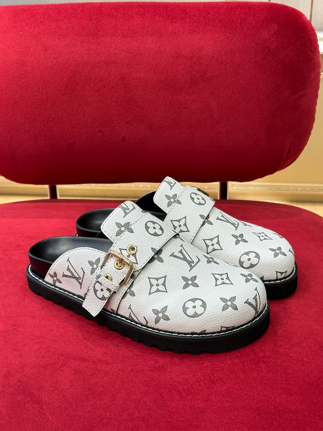 Louis Vuitton LV Easy Mule Monogram Canvas White For Men