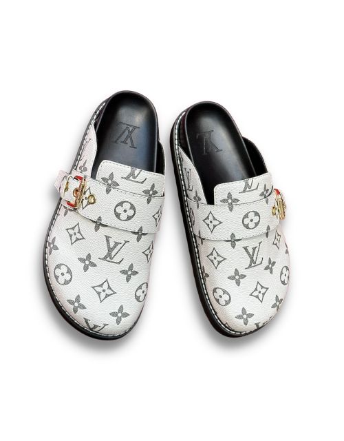 Louis Vuitton LV Easy Mule Monogram Canvas White For Men