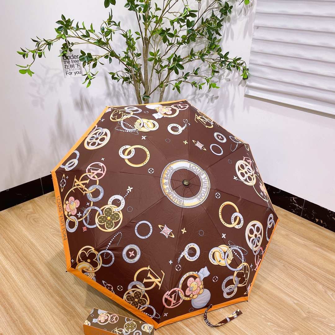 Louis Vuitton LV Folding Umbrella Trunks Lags Brown