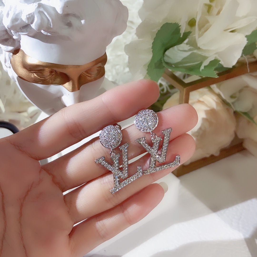Louis Vuitton LV Iconic Twinkle Earrings Silver Tone For Women