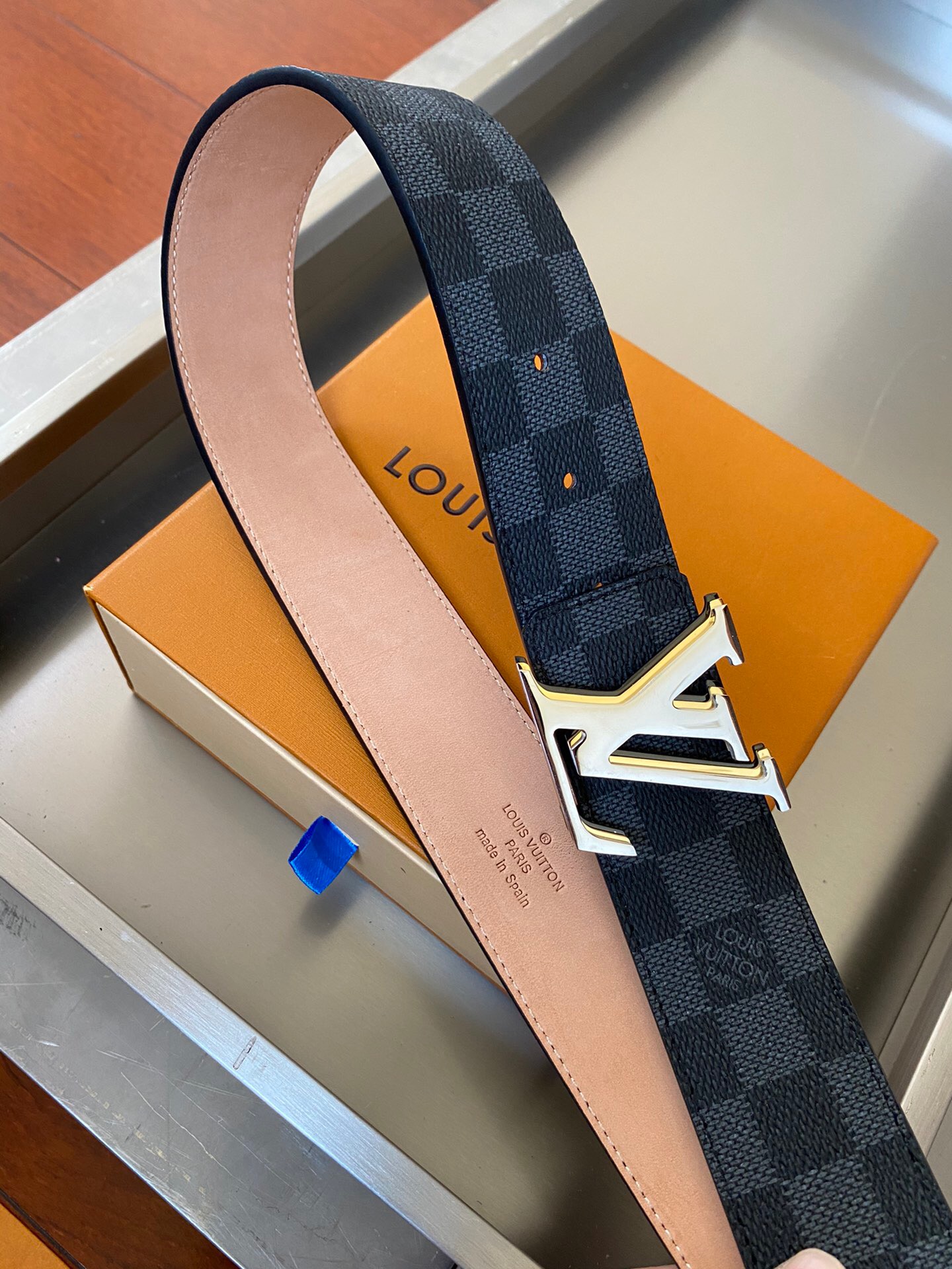 Louis Vuitton LV Initiales Reversible Belt Damier Graphite, LV Women Belt