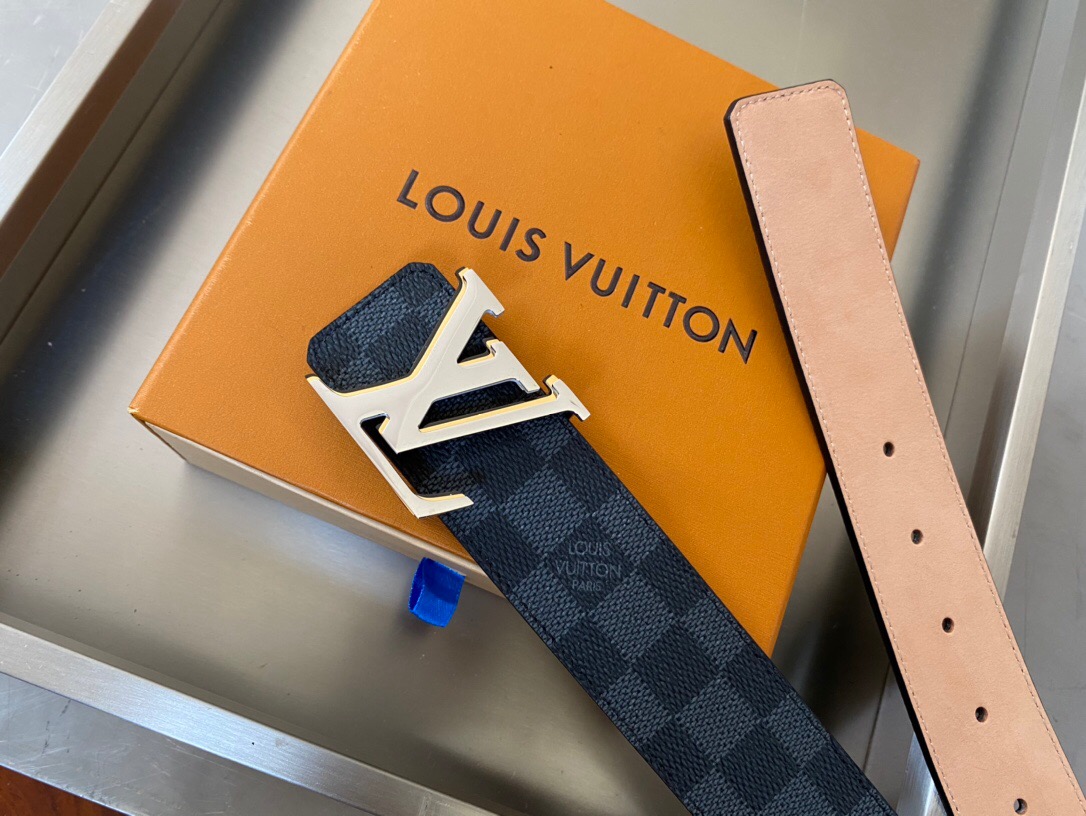 Louis Vuitton LV Initiales Reversible Belt Damier Graphite, LV Women Belt